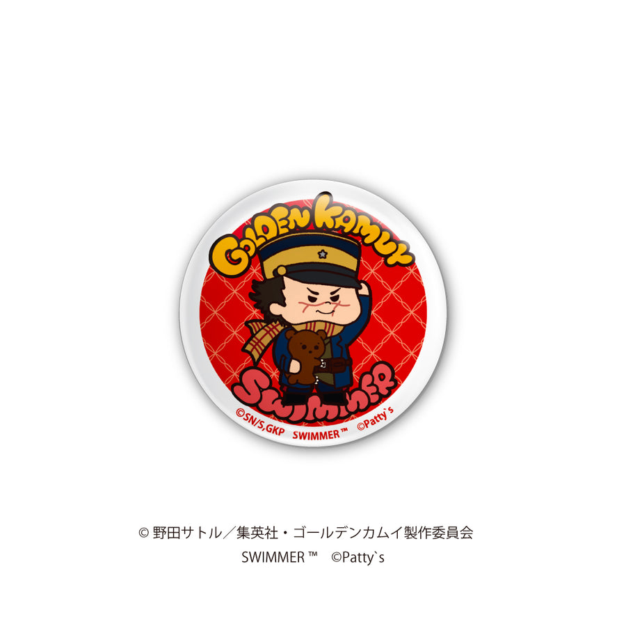 【新品未使用】ゴールデンカムイ×スイマー 尾形 缶バッジ 新品未使用】ゴールデンカムイ×スイマー 尾形 缶バッジ